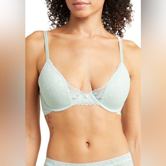 NATORI 727191 Mint Cherry Blossom Convertible Push Up Underwire Bra - Picture 1 of 16
